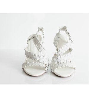 White Gather Heels